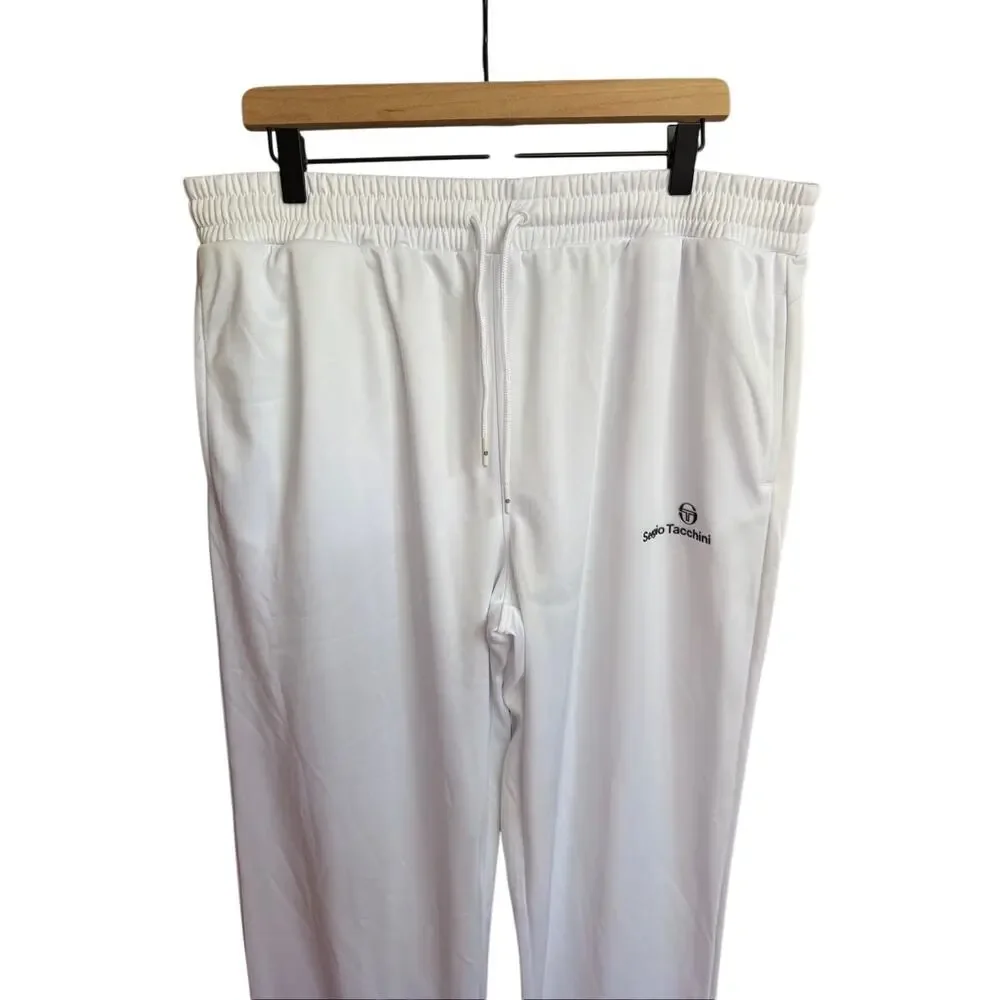 Sergio Tacchini Men’s Sweatpants White with Rainbow Print Size XL Tracksuit Pant